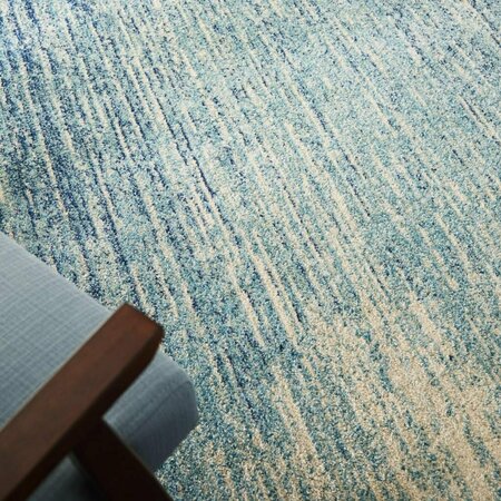 Homeroots 5 x 7 ft. Navy & Light Blue Abstract Area Rug 385284